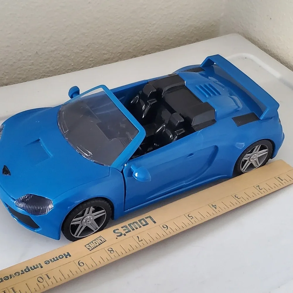 Driven by Battat Blue Convertible Sports Car Toy Vehicle DRI-V3N License Plate
